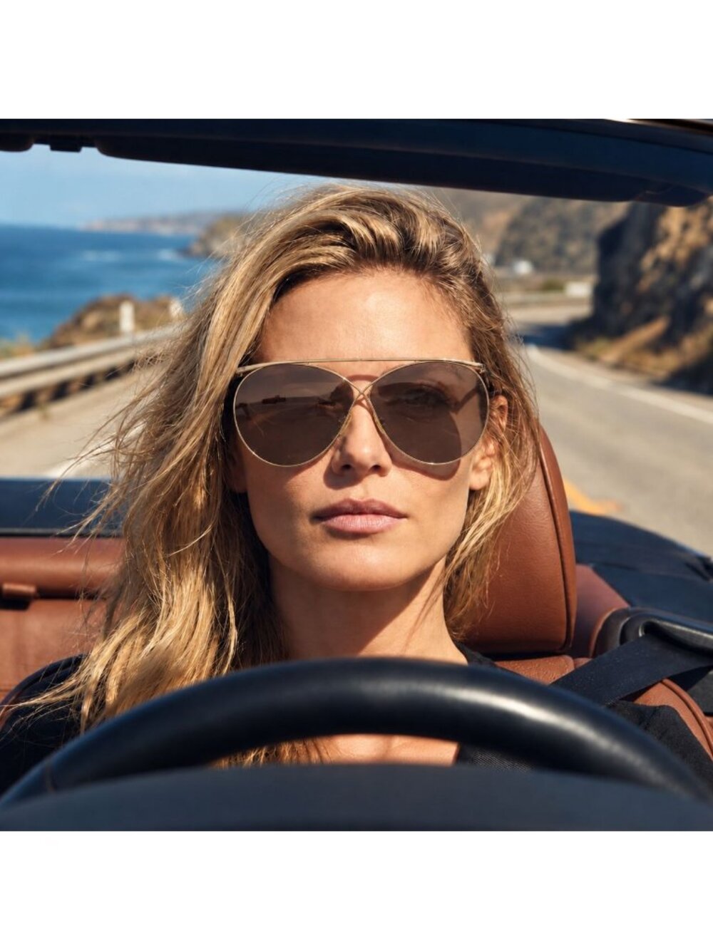 Tom Ford Stevie FT0761 28Y Sunglasses Shiny Rose Gold Oval Frame
